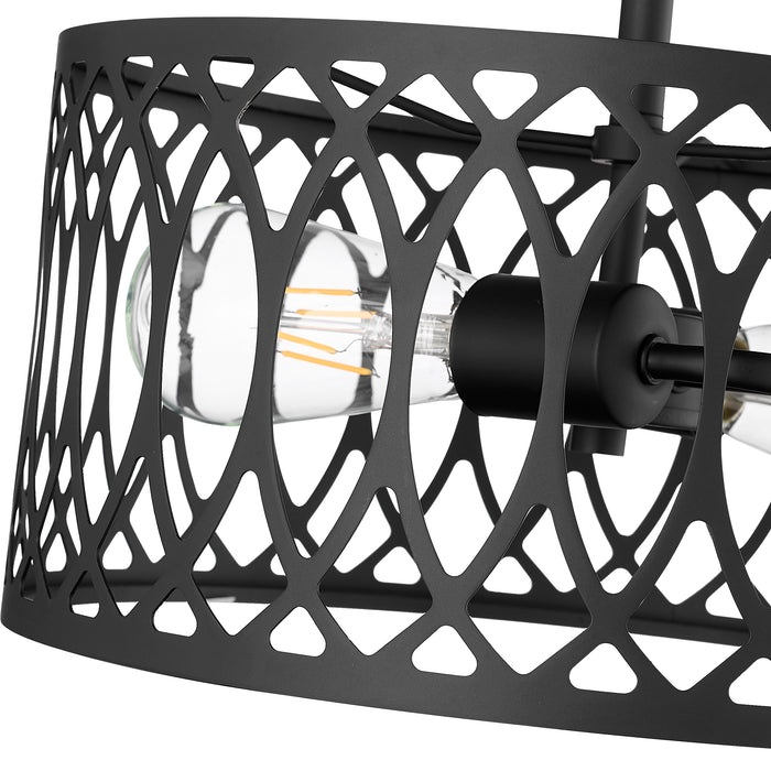 11'' Arelyn Matte Black 1 Light Semi-Flush Mount