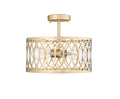 11'' Arelyn Painted Modern Gold 1 Light Semi-Flush Mount
