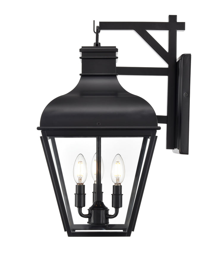 11'' Edenton Matte Black 3 Light Wall Sconce