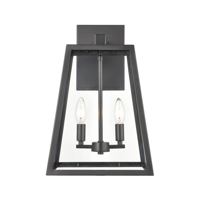 11'' Grant Powder Coated Black 2 Light Wall Sconce
