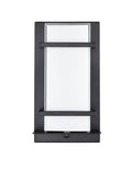 11-inch Powder Coated Black White Glass Outdoor Wall Sconce