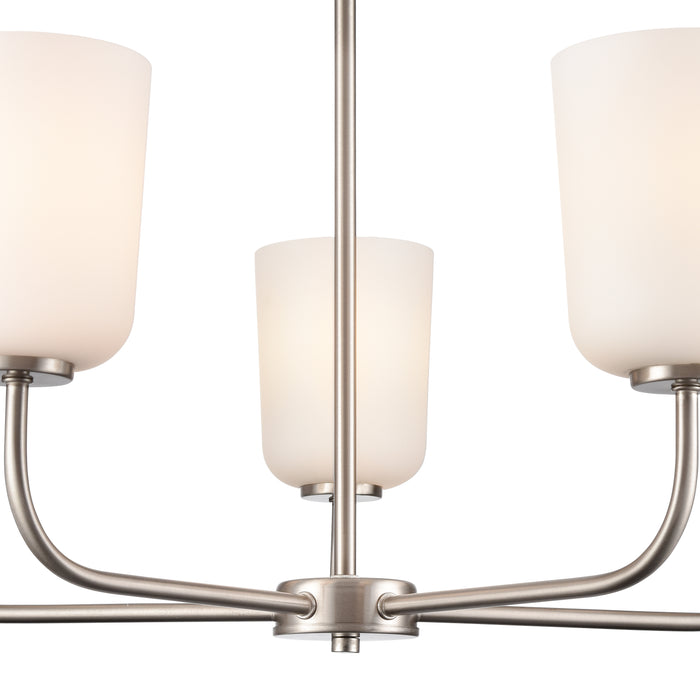 11'' Laphia Brushed Nickel 5 Light Chandelier