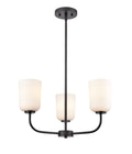 11'' Laphia Matte Black 3 Light Chandelier