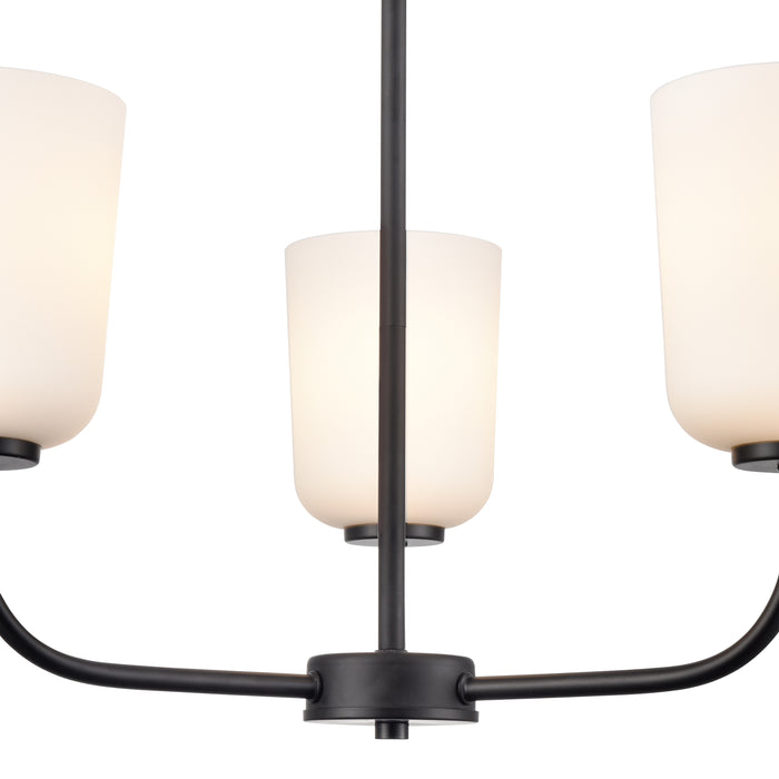 11'' Laphia Matte Black 3 Light Chandelier
