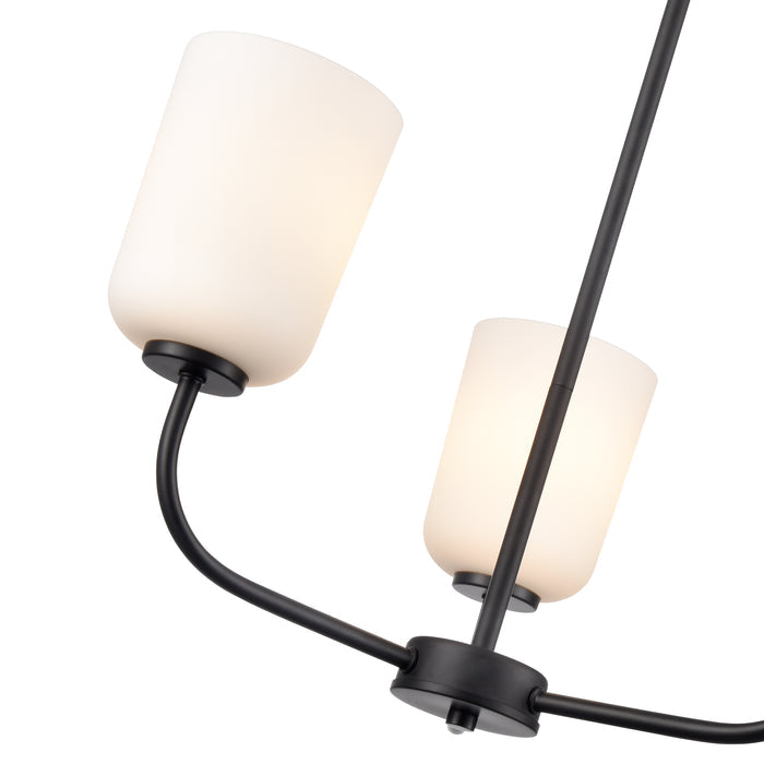 11'' Laphia Matte Black 3 Light Chandelier