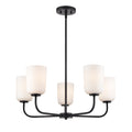 11'' Laphia Matte Black 5 Light Chandelier