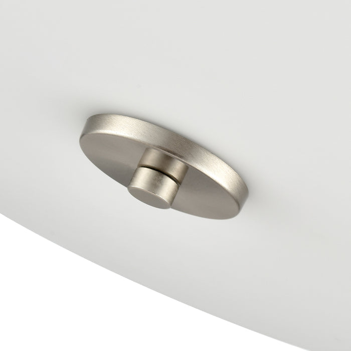 11.25'' Laphia Brushed NickelEtched Opal 3 Light Semi-Flush Mount