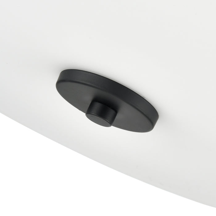 11.25'' Laphia Matte BlackEtched Opal 3 Light Semi-Flush Mount