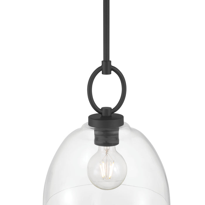 11.5'' Velto Matte Black 1 Light Pendant