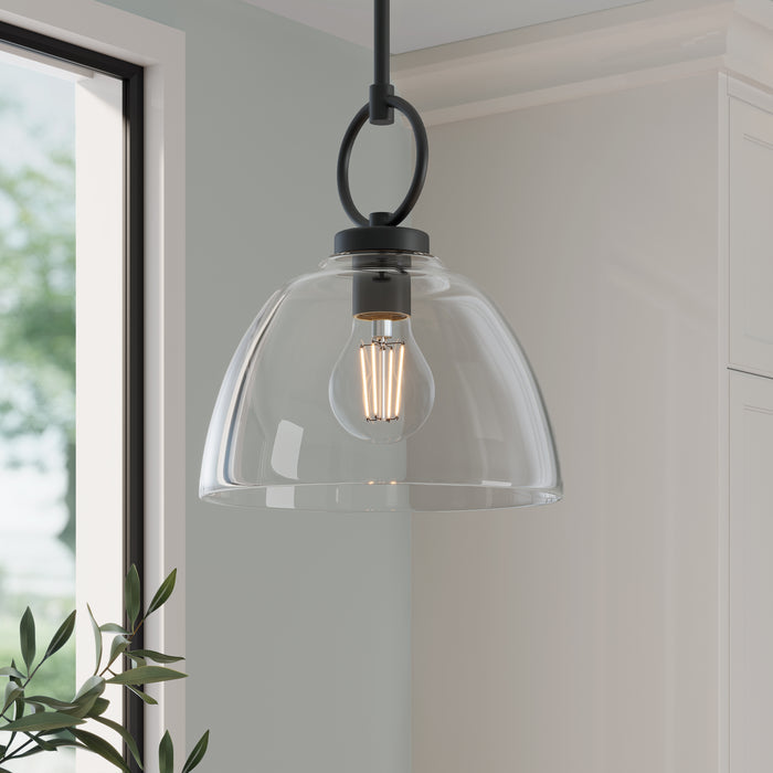 11.5'' Velto Matte Black 1 Light Pendant