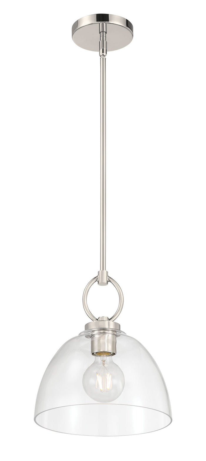 11.5'' Velto Polished Nickel 1 Light Pendant