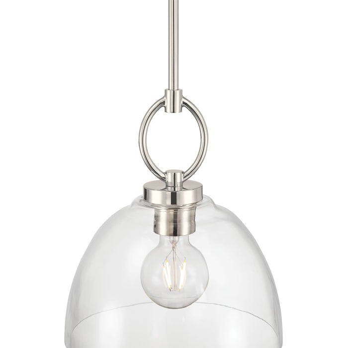 11.5'' Velto Polished Nickel 1 Light Pendant