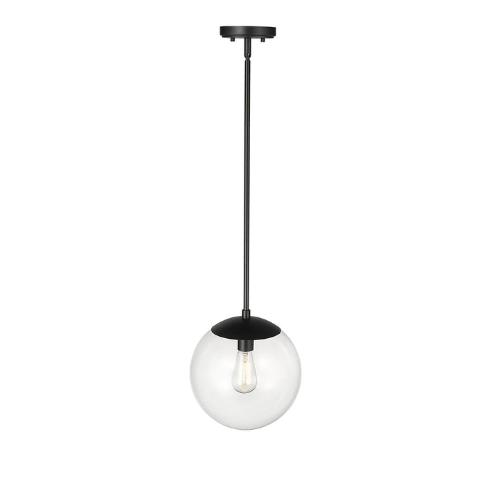 11.75'' Avell Matte Black 1 Light Pendant