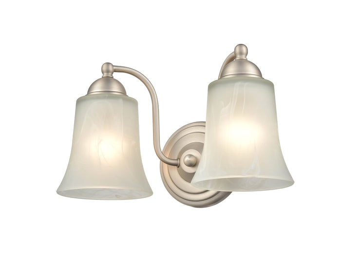 12'' Abelia Satin Nickel 2 Light Bath Vanity