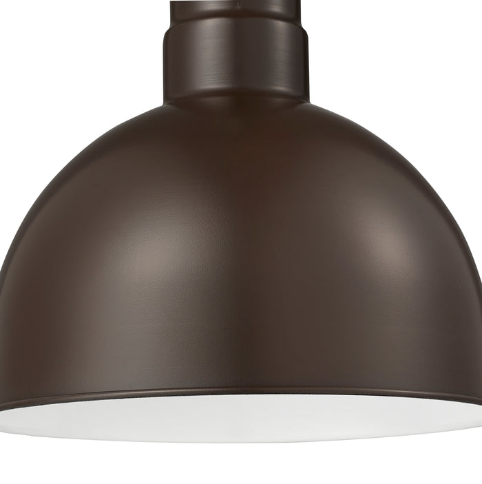 12'' Architectural Bronze Metal R Series Deep Bowl Shade