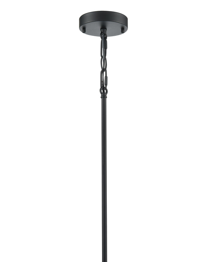 12'' Arelyn Matte Black 6 Light Pendant
