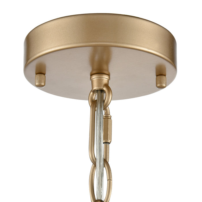12'' Arelyn Painted Modern Gold 6 Light Pendant