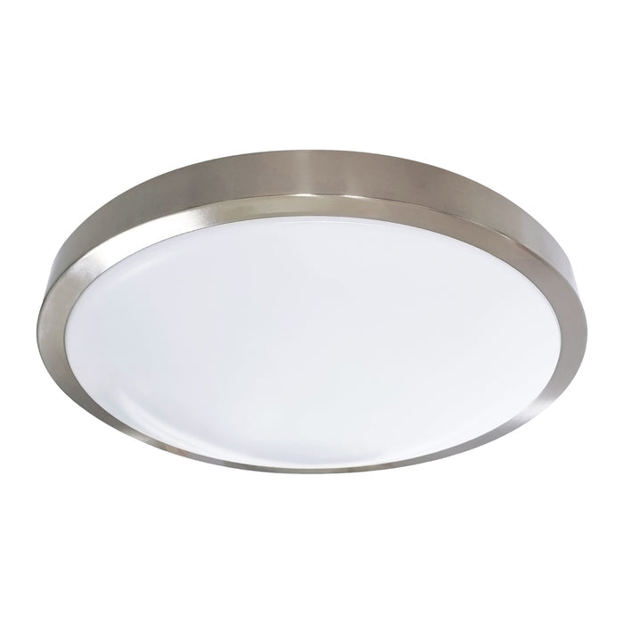 12-inch-Brushed-Nickel-Flush-Mount-Light-with-3000K-Light-and-White-Reflector