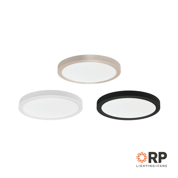 12-inch Brushed Nickel Flush Mount Light with 5-CCT Selectable White