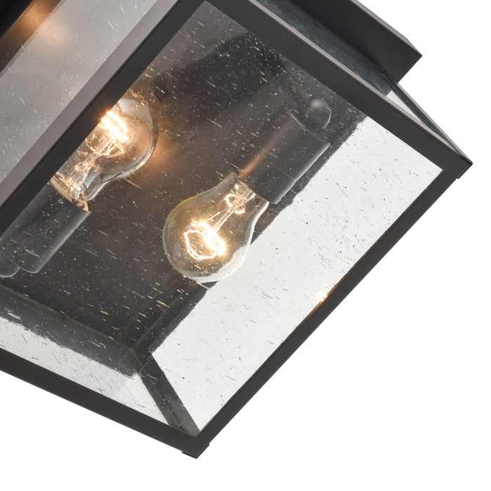 12-inch Evanton Powder Coated Bronze 2-Light Outdoor Flush Mount Ceiling Light