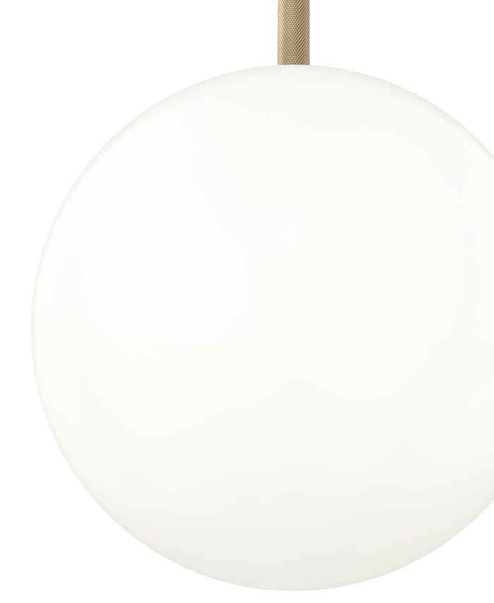 12-inch Kairo Vintage Brass 1-Light Shiny Opal Glass Pendant Light