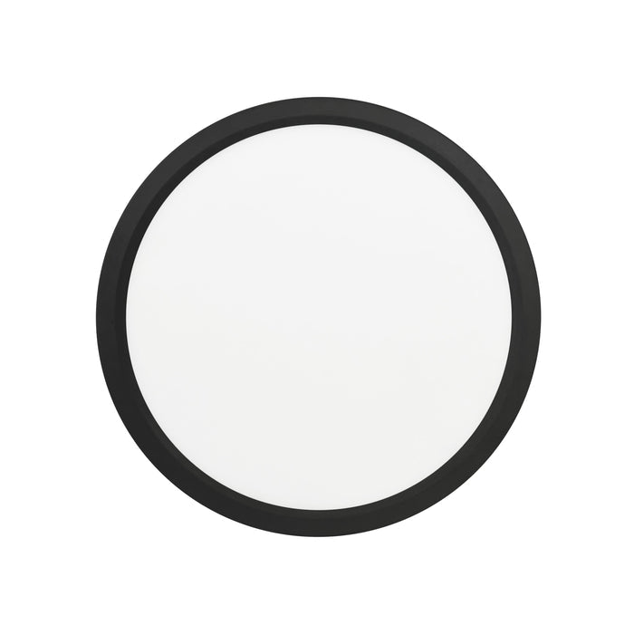 12-inch Matte Black Flush Mount Light