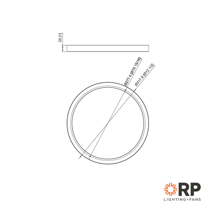 12-inch White Flush Mount Light with 5-CCT Selectable White