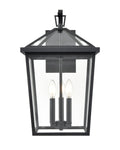 12'' Mensun Textured Black 3 Light Wall Sconce