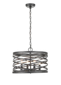 12'' None Weathered Iron 4 Light Pendant