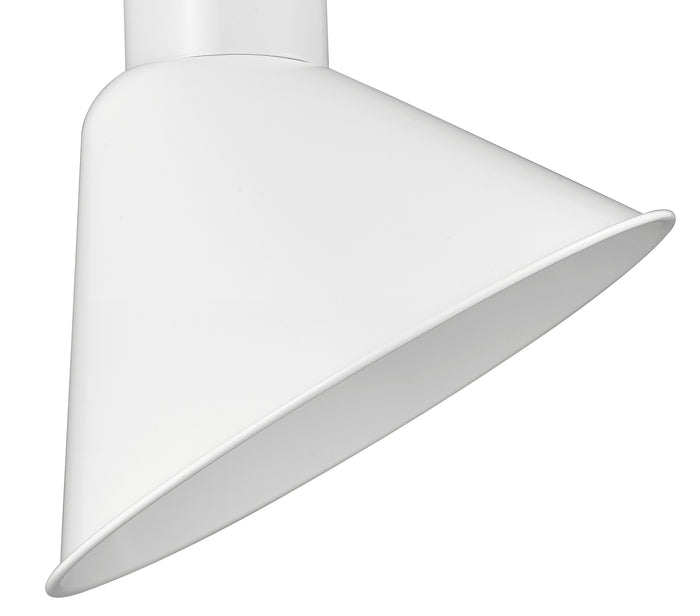 12'' White Metal R Series Angle Shade