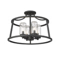 12.22'' Errol Matte Black 4 Light Semi-Flush Mount