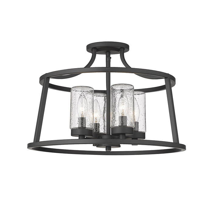 12.22'' Errol Matte Black 4 Light Semi-Flush Mount