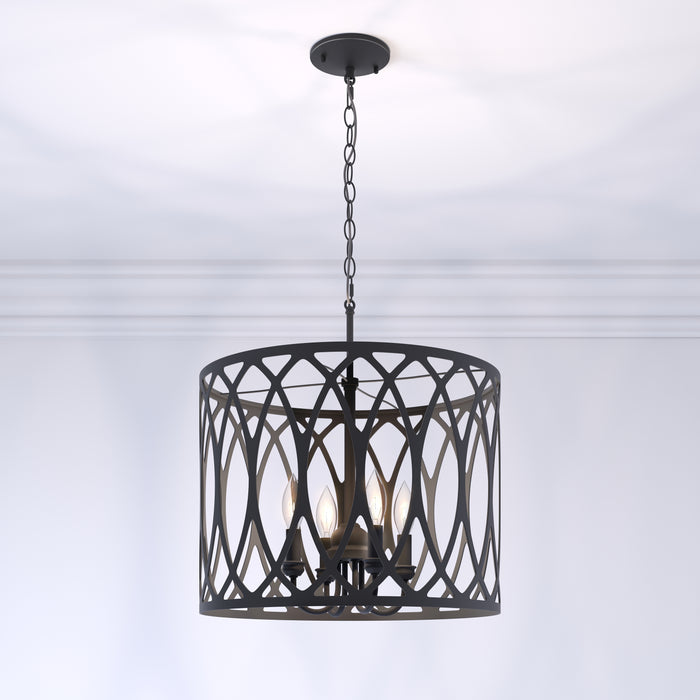 12.25'' Arelyn Matte Black 4 Light Pendant