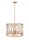 12.25'' Arelyn Painted Modern Gold 4 Light Pendant