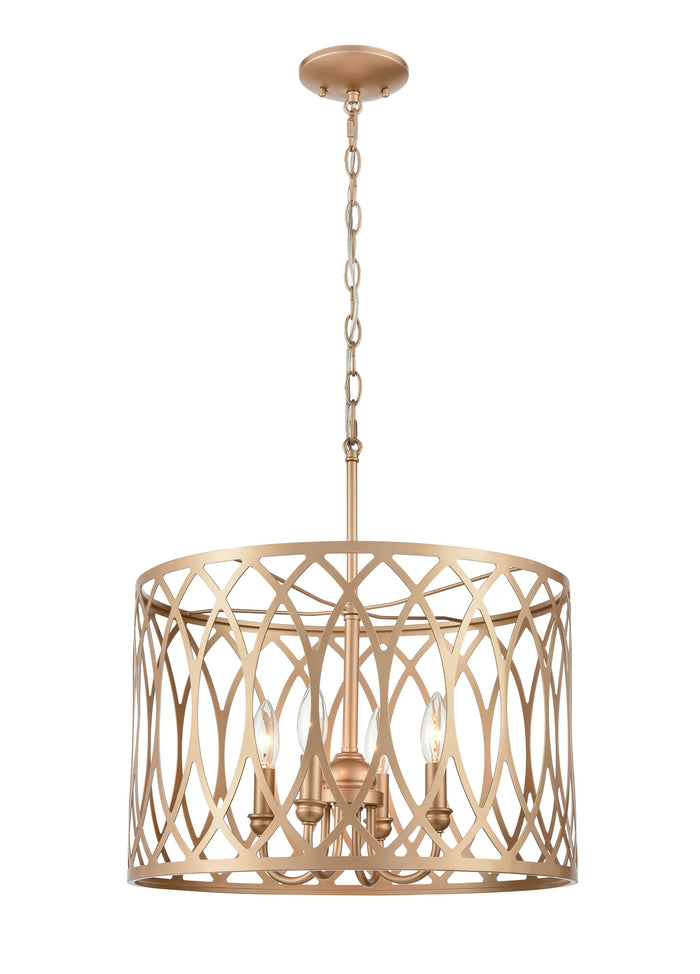 12.25'' Arelyn Painted Modern Gold 4 Light Pendant