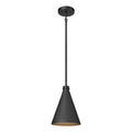 12.25'' Axston Textured Black 1 Light Hanging Lantern
