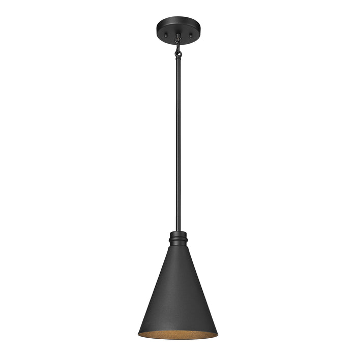 12.25'' Axston Textured Black 1 Light Hanging Lantern