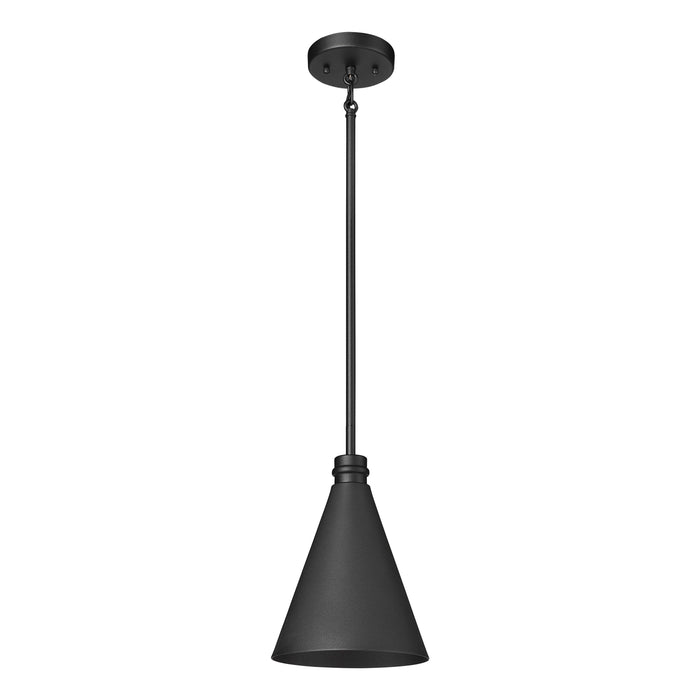 12.25'' Axston Textured Black 1 Light Hanging Lantern