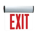 12.25-inch White Single Face Exit Sign with 3.14W Output and Self Diagnostic Testing