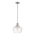 12.5''  Brushed Nickel 1 Light Pendant
