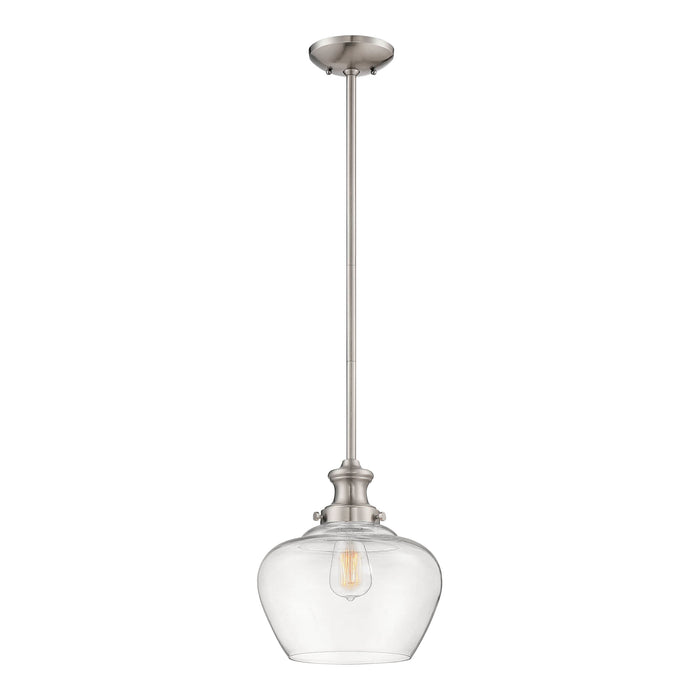 12.5''  Brushed Nickel 1 Light Pendant