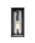 12.5-inch Caleb Textured Black 1-Light Outdoor Wall Sconce