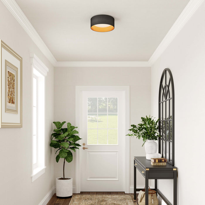 12.5-inch Rosata Burnished Gold Flush Mount Ceiling Light