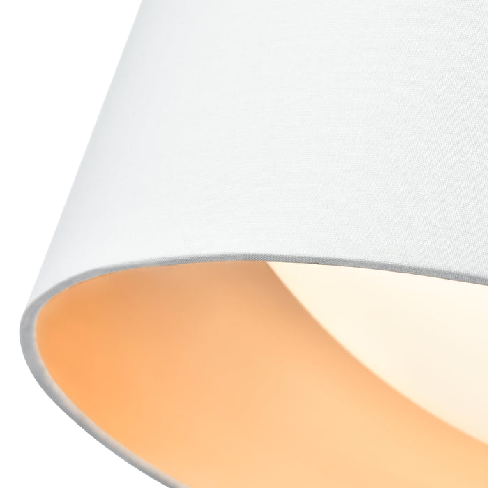 12.5-inch Rosata White Flush Mount Ceiling Light