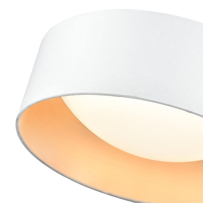 12.5-inch Rosata White Flush Mount Ceiling Light