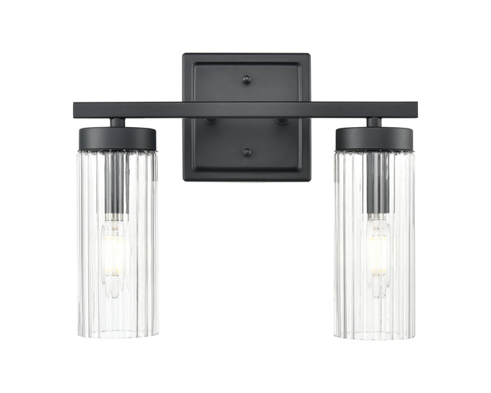 12.5'' Iversen Matte Black 2 Light Bath Vanity