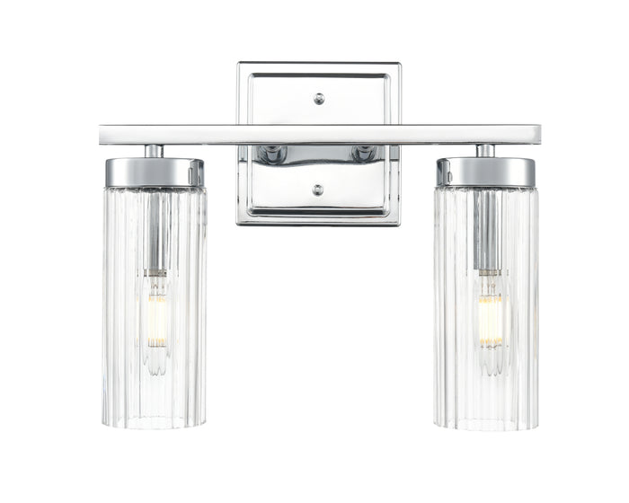 12.5'' Iversen Polished Chrome 2 Light Bath Vanity