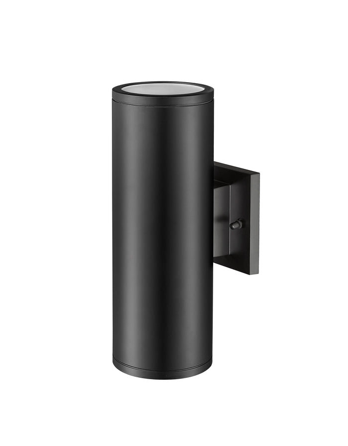 12.75-inch Vegas Powder Coated Black 2-Light Outdoor Wall Sconce