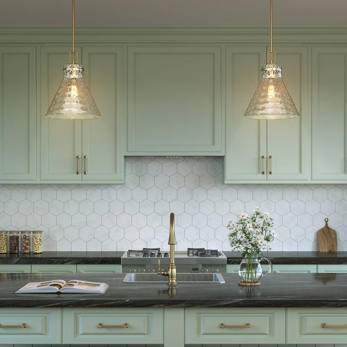 12.8'' Barlon Modern Gold 1 Light Pendant