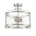 13'' Bennetti Polished NickelWater 2 Light Semi-Flush Mount
